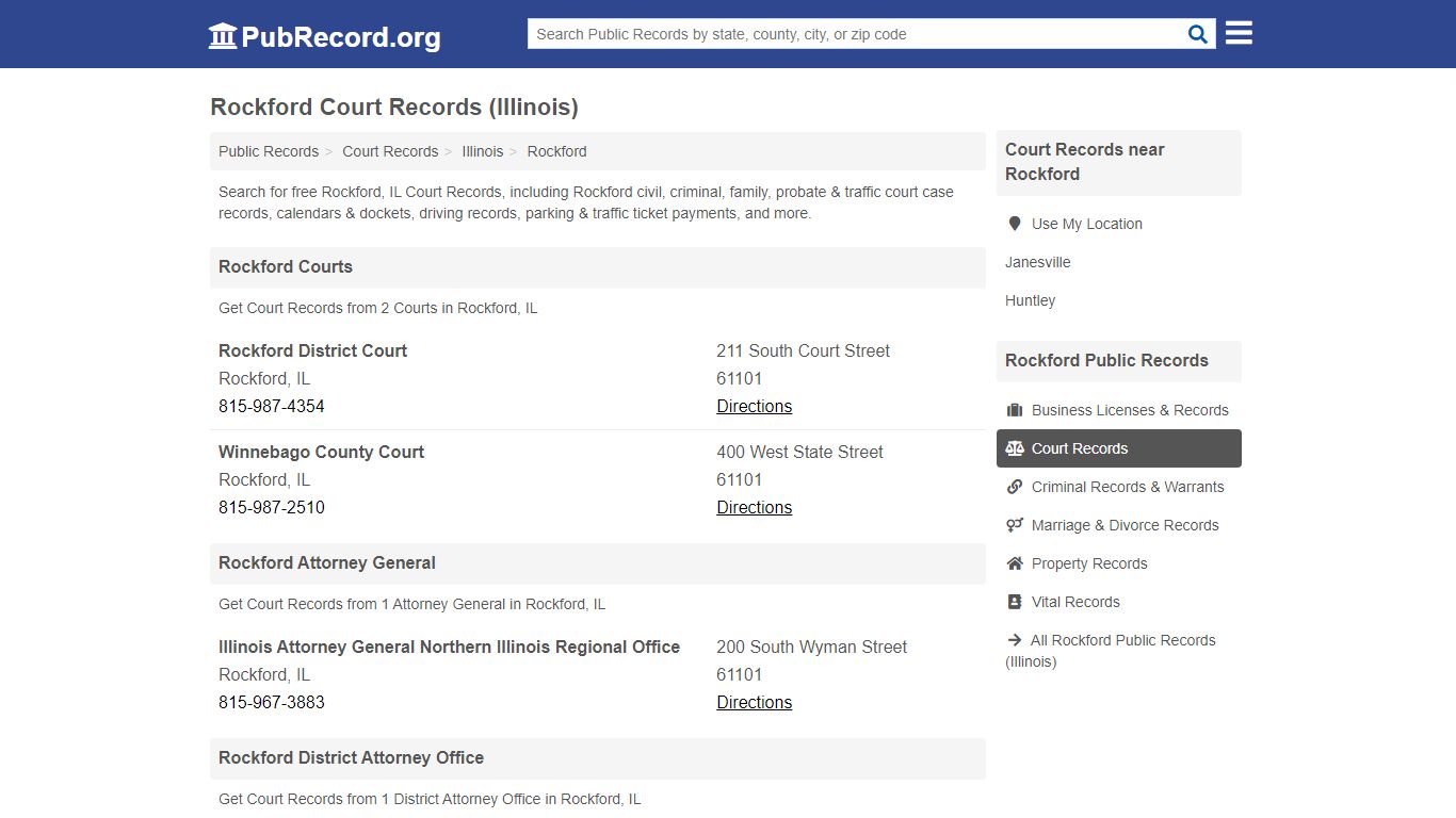 Free Rockford Court Records (Illinois Court Records) - PubRecord.org